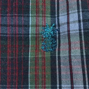 Tommy Bahama Shorts Pineapple Embroidery Plaid Mens 38